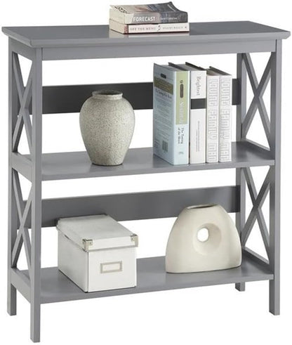 Convenience Concepts Oxford 3 Tier Bookcase, Gray