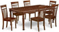 East West Furniture DOCA7-MAH-W 7 Piece Dining Table Set Consist of a Rectangle Dinner Table with Butterfly Leaf and 6 Dining Room Chairs, 42x78 Inch, Mahogany