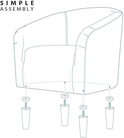Yaheetech Living Room Chair, Velvet Accent Upholstered Barrel Sitting Chair with Armrest and Low Back for Bedroom, Grey