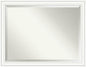Amanti Art White Bathroom Mirror for Over Sink, 35x45 Craftsman White Rectangle Vanity Mirror, X-Large Casual Wood Frame, Hangs Horizonally and Vertically, Bathroom Wall Decor, Beveled Edge from WI