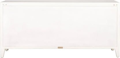 SAFAVIEH Raura TV Stand for up to 60" Flatscreen – White Washed, 2 Doors with Interior Storage, Entertainment Media Console Cabinet (MED5300A)