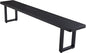 Black Bench Wooden Bench with Metal Legs Suitable for Dining Room Living Room Office Conference Room Indoor Stool Multiple （62.99in）