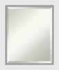 Amanti Art White Bathroom Mirror for Over Sink, 24x20 Blanco White Rectangle Vanity Mirror, Small Modern Contemporary Wood Frame, Hangs Horizonally and Vertically, Bathroom Wall Decor, Beveled Edge