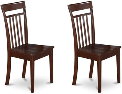 East West Furniture DOCA7-MAH-W 7 Piece Dining Table Set Consist of a Rectangle Dinner Table with Butterfly Leaf and 6 Dining Room Chairs, 42x78 Inch, Mahogany