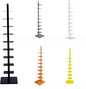 9-Tier Spine Bookshelf Metal Bookcase 5 Colors Vertical Bookshelf Tower Rotating Tall Narrow Bookshelf Ladder Book Rack Indoor (Black)