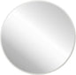 FrameWorks 28" Deluxe Contemporary White Circular Aluminum Mirror