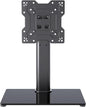 Universal TV Stand Base, Table Top TV Stand for 17-43 Inch LCD/LED TVs, Height Adjustable Monitor Mount Stand with Tempered Glass Base Holds up to 88lbs VESA 200x200mm, TS103