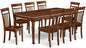 East West Furniture DOCA9-MAH-W 9 Piece Modern Dining Table Set Includes a Rectangle Wooden Table with Butterfly Leaf and 8 Dining Room Chairs, 42x78 Inch, Mahogany