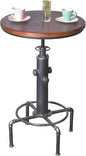 Topower Industrial Bar Table 31.5-41.3" Adjustable Pub Table Kitchen Dining Coffee Bistro Table
