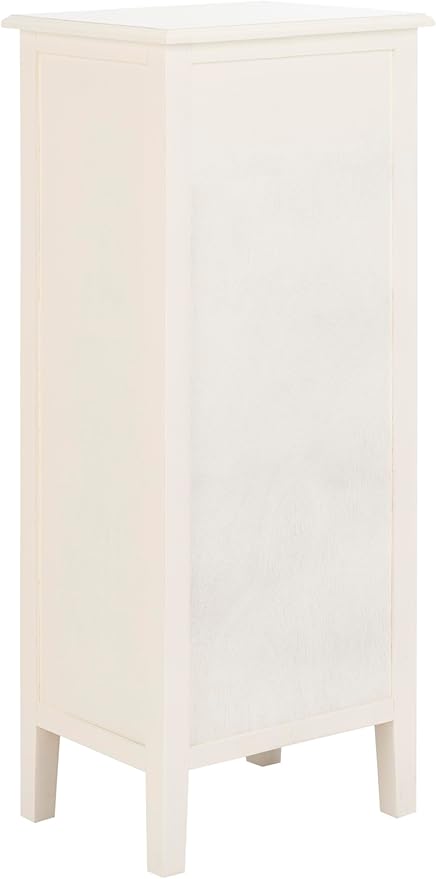 Safavieh American Homes Collection Michaela Side Table, 15" x 11.8" x 35.8", Distressed White