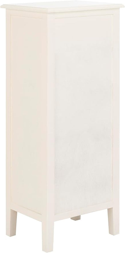Safavieh American Homes Collection Michaela Side Table, 15" x 11.8" x 35.8", Distressed White