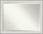 Amanti Art White Bathroom Mirror for Over Sink, 35x45 Imperial White Rectangle Vanity Mirror, X-Large Traditional Frame, Hangs Horizonally and Vertically, Bathroom Wall Decor, Beveled Edge