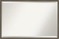 Amanti Art Grey Wall Mirror 25x37 Svelte Clay Grey Rectangle Bathroom Mirror for Wall Decor Living Room, Large Modern Wood Frame, Hangs Horizonally and Vertically, Bathroom Decor, Beveled Edge