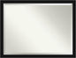 Amanti Art Black Bathroom Mirror for Over Sink, 33x43 Avon Black Rectangle Vanity Mirror, X-Large Casual Frame, Hangs Horizonally and Vertically, Bathroom Wall Decor, Beveled Edge