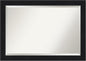 Amanti Art Black Bathroom Mirror for Over Sink, 29x41 Abbey Black Rectangle Vanity Mirror, Large Traditional Frame, Hangs Horizonally and Vertically, Bathroom Wall Decor, Beveled Edge