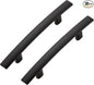 30 Pack Cabinet Handles 3" Hole Center - Curved Cabinet Pulls Black Drawer Pulls for Kitchen Cupboard Solid Hardware for Dresser Drawer Arch Hardware