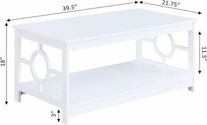 Convenience Concepts Ring Coffee Table, White