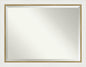 Amanti Art White Bathroom Mirror for Over Sink, 35x45 Eva White Gold Rectangle Vanity Mirror, X-Large Modern Contemporary Frame, Hangs Horizonally and Vertically, Bathroom Wall Decor, Beveled Edge