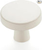 Ravinte 15 Pack Drawer Pulls 1-1/4 Inch White Kitchen Cabinet Knobs Solid Round Dresser Handles for Simple Cupboard Hardware
