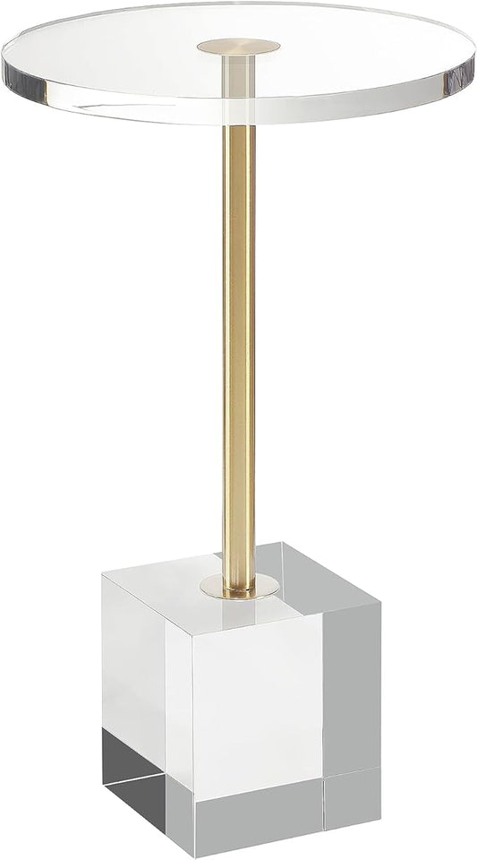 Clear Acrylic End Table,Side Table,for Livingroom,13.5 x 13.5 inch, 23 inch High