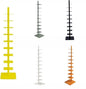 9-Tier Spine Bookshelf Metal Bookcase 5 Colors Vertical Bookshelf Tower Rotating Tall Narrow Bookshelf Ladder Book Rack Indoor (Yellow)