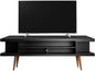 Manhattan Comfort Utopia 70.47" Freestanding Entertainment Center for Living Room, Mid Century Modern TV Stand with Shelves, Storage and Media Holes, Fits 65" Screens, Black