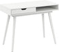 Furniture Nora 40W Writing Desk in Pure White | Computer Table for Home Office Workspace or Entryway