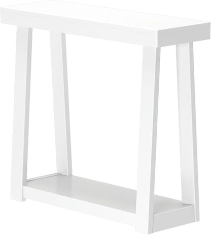 Plank+Beam Solid Wood Console Table with Storage, 36 Inch, Sofa Table with Shelf, Narrow Entryway Table for Hallway, Behind The Couch, Living Room, Foyer, Easy Assembly, White