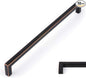 KOOFIZO Solid Square Bar Cabinet Handle - Oil Rubbed Bronze Furniture Pull, 10 Inch/256mm Screwhole Distance, 10-Pack for Kitchen Cupboard Door, Bedroom Dresser Drawer, Bathroom Hardware