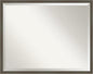 Amanti Art Grey Wall Mirror 23x29 Svelte Clay Grey Rectangle Bathroom Mirror for Wall Decor Living Room, Large Modern Wood Frame, Hangs Horizonally and Vertically, Bathroom Decor, Beveled Edge