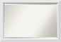 Amanti Art White Bathroom Mirror for Over Sink, 28x40 Blanco White Rectangle Vanity Mirror, Large Modern Contemporary Wood Frame, Hangs Horizonally and Vertically, Bathroom Wall Decor, Beveled Edge