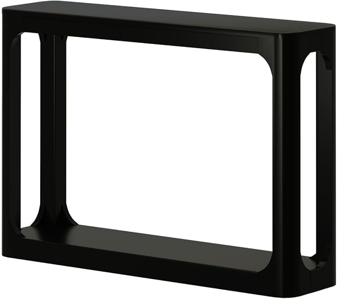 Plank+Beam Forma Console Table, 46 Inch, Solid Wood Sofa Table, Entryway Table for Hallway, Narrow Behind The Couch Table, Console Tables for Entryway, Living Room, Foyer, Easy Assembly, Black