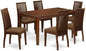 East West Furniture CAIP7-MAH-C 7 Piece Dining Table Set Consist of a Rectangle Kitchen Table and 6 Linen Fabric Kitchen Dining Chairs, 36x60 Inch, Mahogany