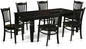 East West Furniture LGGR7-BLK-W 7 Piece Dining Room Table Set Consist of a Rectangle Kitchen Table with Butterfly Leaf and 6 Dining Chairs, 42x84 Inch, Black