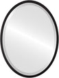 OVALCREST - Oval Wooden Beveled Wall Mirror for Home Decor, Bathroom, Vanity, Bedroom, Living Room, Hallway - London Style (Matte Black) 13.1 x 17.1