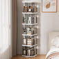 Rotating Bookshelf Tower, 360-Degree Rotating Bookshelves, Small Space Spinning Bookshelf, Revolving Bookcase Suitable for Bedrooms, Living Rooms, Studies and Offices (Grey,5Tier)