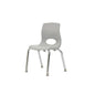 Children’s Factory, AB8010GYC, MyPosture Plus 10" H Chair, Gray with Chrome Legs, Kids Preschool, Daycare or Classroom Flexible Seating, Toddler Desk Chair