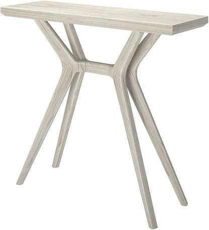 Plank+Beam Verso Console Table, 36 Inch Solid Wood Modern Sofa Table, Narrow Entryway Table for Hallway, Behind The Couch, Living Room, Foyer, Coastal White