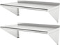 12''x48'' - 2packs Wall Mounted Stainless Steel Shelf NSF Commercial Metal Wall Mount Floating Shelving for Kitchen, Restaurant, Food Truck,Garage,Washrooms,Home&Hotel