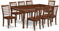 East West Furniture DOML9-MAH-W 9 Piece Dining Set Includes a Rectangle Dining Room Table with Butterfly Leaf and 8 Kitchen Chairs, 42x78 Inch, Mahogany