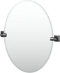 Gatco 5589MX Waterline Frameless Oval Mirror, 26.5 Inch, Matte Black