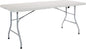 Office Star Resin Rectangle Center-Folding Portable Table for Picnics, Camping, and Tailgating, 6 Feet