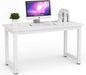 Tribesigns Modern Simple Computer Desk, 47 inch Office Desk Computer Table, Study Writing Study Desk for Home Office, White