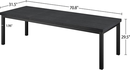 70.8 Inch Large Computer Desk, Long Gaming Table, Modern Two Person Desk Large Executive Office Desks, Double Desk at Home, Perfect for Work, Gaming, Studying, and Writing, Etc. Black.