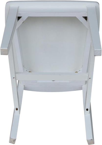 IC INTERNATIONAL CONCEPTS San Remo Splatback Chair, Elegant Dining Room Furniture, Sturdy Wooden Frame, Comfortable Seating, Easy Assembly, Perfect for Home or Office Decor