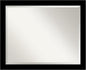 Amanti Art Black Bathroom Mirror for Over Sink, 26x32 Brushed Black Rectangle Vanity Mirror, Large Modern Contemporary Frame, Hangs Horizonally and Vertically, Bathroom Wall Decor, Beveled Edge