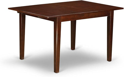 East West Furniture MLCL3-MAH-C 3 Piece Dining Room Furniture Set Contains a Rectangle Wooden Table with Butterfly Leaf and 2 Linen Fabric Kitchen Dining Chairs, 36x54 Inch, Mahogany