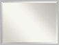 Amanti Art Silver Bathroom Mirror for Over Sink, 31x41 Hera Chrome Rectangle Vanity Mirror, X-Large Modern Frame, Hangs Horizonally and Vertically, Bathroom Wall Decor, Beveled Edge from WI, USA