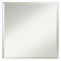 Amanti Art White Bathroom Mirror for Over Sink, 22x22 Svelte White Square Vanity Mirror, Medium Modern Contemporary Wood Frame, Hangs Horizonally and Vertically, Bathroom Wall Decor, Beveled Edge