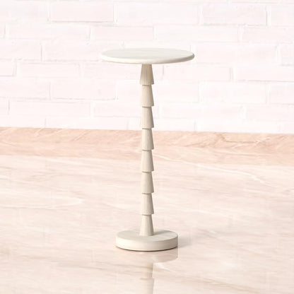 Relso Sakala Solid Mango Wood Drink Table - 24 Inches High, Stylish Side Table, Modern End Table for Living Room, Bedroom Night Stand, Small Folding Coffee Table, Indoor Plant Stand